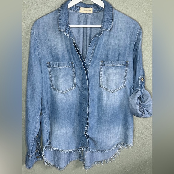 Cloth & Stone Denim shirt XL - Picture 2 of 6